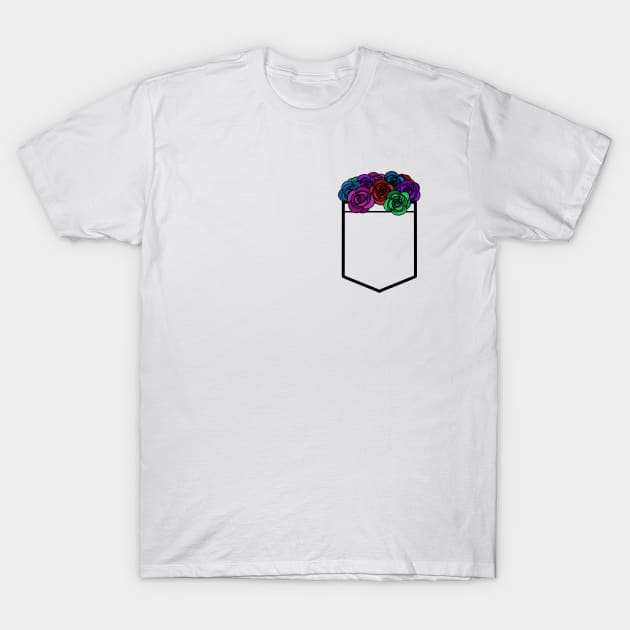 Rainbow Roses in Your Pocket T-Shirt by inatorinator